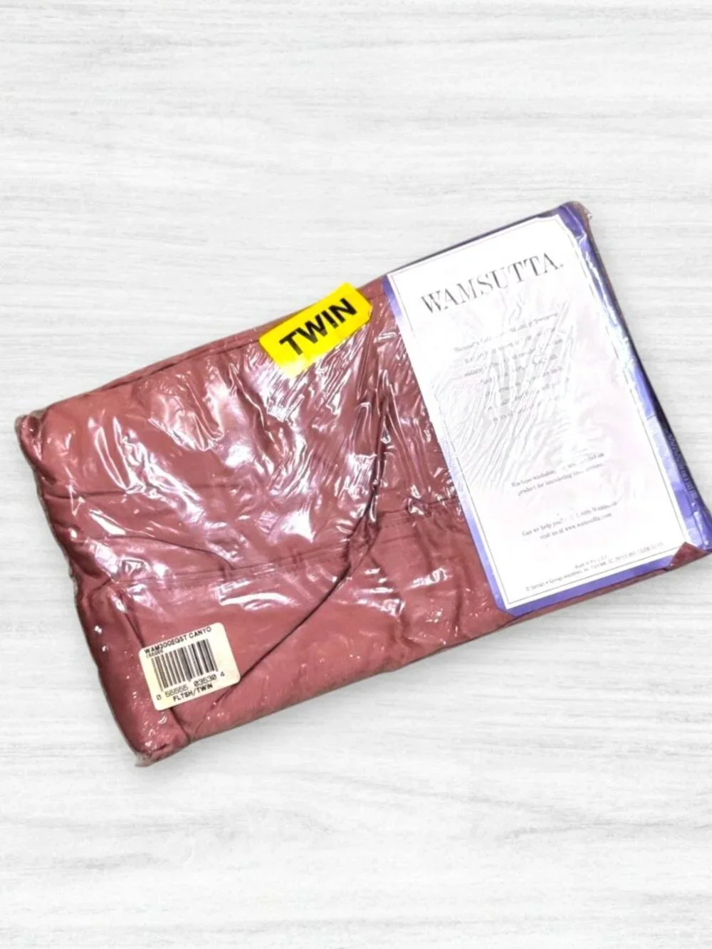 Vintage Wamsutta Twin Flat Sheet Canyon Rust Mauve NOS Sealed Bedding Y2K